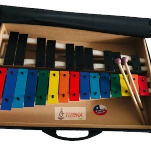 Metalofono Cromático 25 Notas de Color con Funda