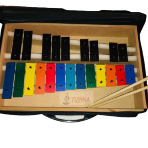 Metalófono Cromático 22 Notas de Color con Funda