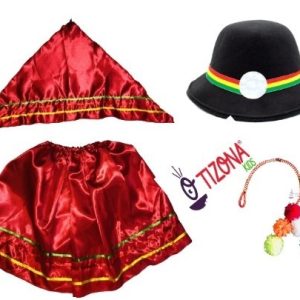 TRAJE NORTINO NIÑA ROJO.