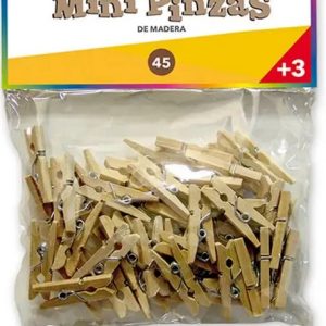 Mini perros de ropa madera.